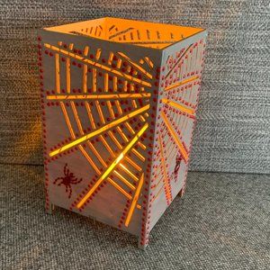 ⭐️Hand Painted Halloween Spiderweb Lantern
